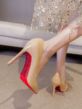 Christian Louboutin Kate Nude Diamond Pumps