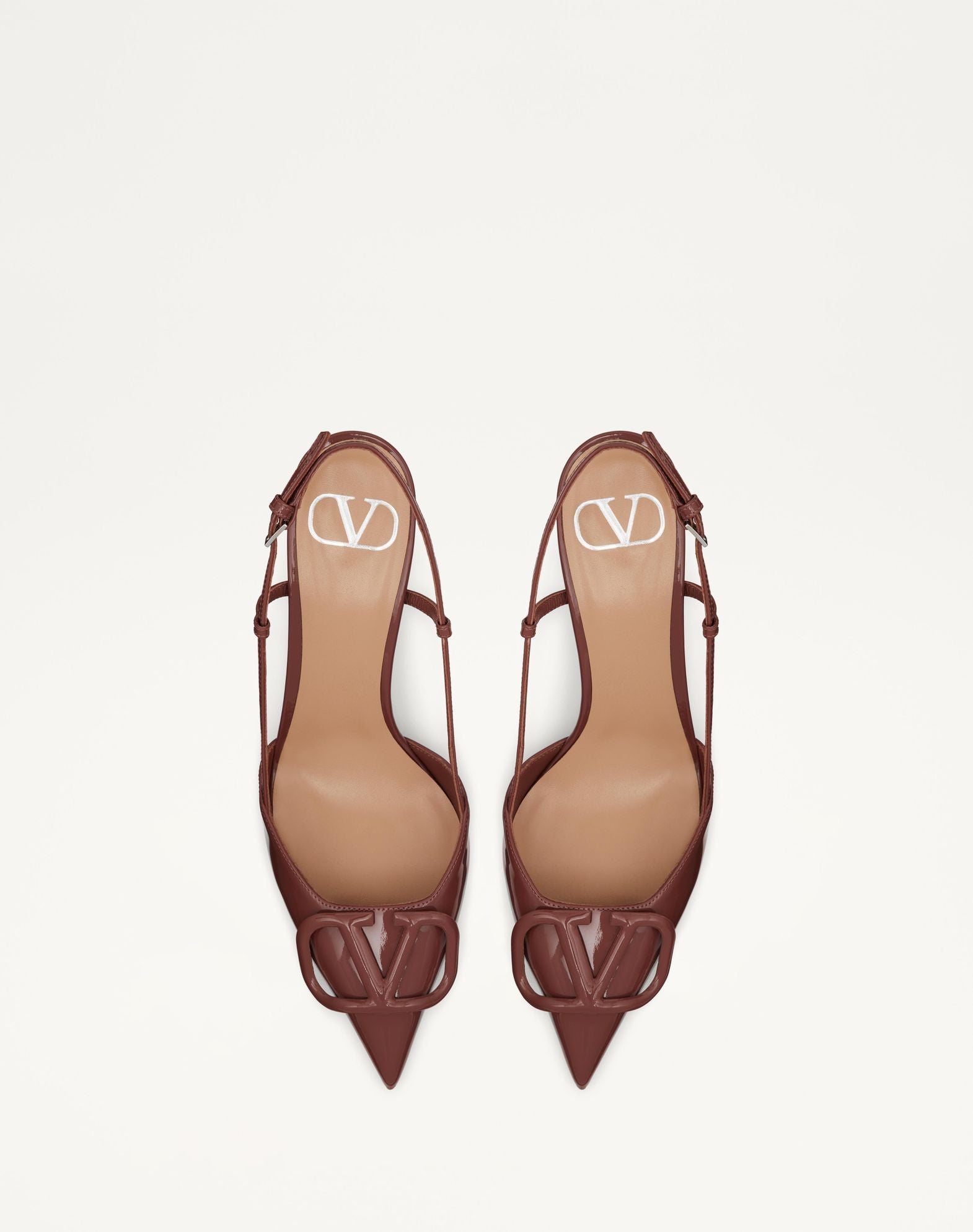 Valentino Brown Lace Up Heels